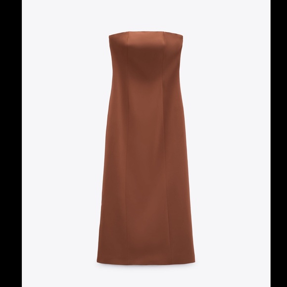 Zara MIDI BUSTIER DRESS - Picture 13 of 14